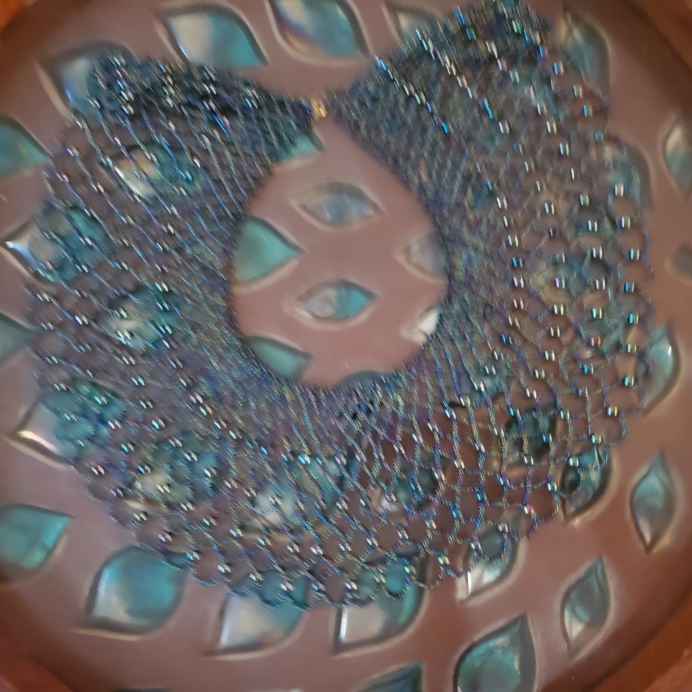 Source Unknown Blue Fan-Shaped Necklace - Picture 3 of 4
